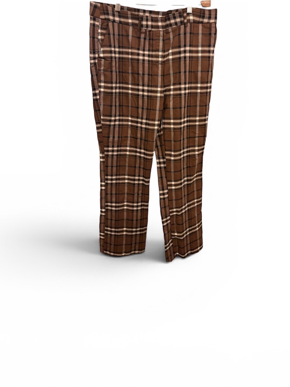 Jules & Leopold Brown Plaid Cropped Pants